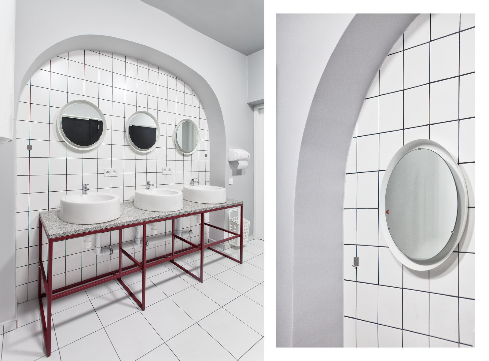 Łazienka i lustro w łazience - Opera Hostel